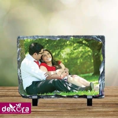 Happy Moment Stone Photo Frame; Customized Birthday Gift Making Company in Bangladesh - Purchase and send personalized gifts online for her or him like mugs, cushions, Toys etc