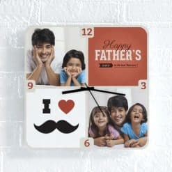 Fathers Day Customized Clock; Happy Anniversary Customized Clock; Happy anniversary customize table clock; Customize table clock price in bd; customize photo table clock price in bangladesh; personalized photo clock; custom table clock price in bangladesh; dekora; family photo make ustomize clock; clock; photo clock price in bd