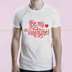 Be My Love Valentine's Day Gift T-Shirt; Be My Valentine's Day White T-Shirt; Valentines t-shirt; valentine couple t-shirt; best customize valentine t-shirt; personalized t-shirt; dekora; personalized t-shirt in bangladesh; couple white t-shirt; valentine couple white t-shirt; personalized photo white t-shirt; text cusotmize white t-shirt