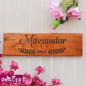 Customized Wooden Nameplate For Home