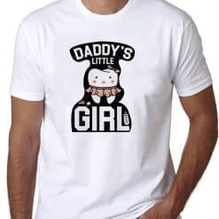 Daddy's Little Girl Short Sleeve White Jersey T-shirt