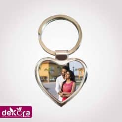 Metal Heart Shaped one Side Key Ring for Wife