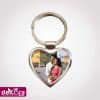 Metal Heart Shaped one Side Key Ring for Husband