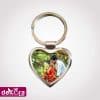 Metal Heart Shaped one Side Key Ring for Loved ones