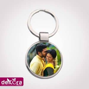 Metal Round One Side Printable Key Chain for Wife