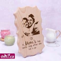 Moms Hug Customized Wooden Photo Frame