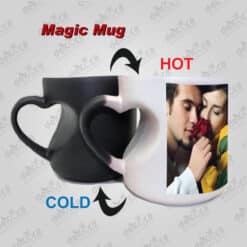 Magic mug price in bd; personalized magic mug price; personalized photo magic mug; custom photo magic mug; love shape magic mug; couple photo customize magic mug; photo love shape magic mug; personalize magic mug price in bangladesh;
