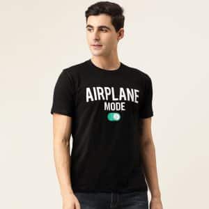 AIRPLANE MODE ON HALF SLEEVE T-SHIRT FOR MEN