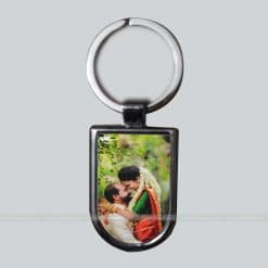 Personalized One Side Round Shape One Side Printed Metal Key Ring