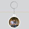 Personalized Both Side Print Off White Key Ring; Personalized Both Side Print white Key Ring; white photo key ring; customize key ring; personalized key ring; couple photo key ring; personalized key ring price; circle shape customize key ring; dekora;