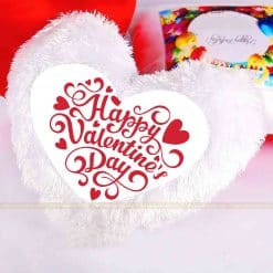 Heart Shape Pillow with Photo Price; Valentine's Day Gift Heart Shape White Fur Pillow; Heart Shape Pillow price in bangladesh; Best Pillow price; Love shape pillow price; Best Photo Pillow price in bangladesh; Customize pillow price; Customize photo cushion price in bangladesh; dekora; Love customize cushion in Bangladesh;