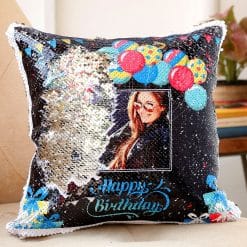 birthday balloons customized sequin cushion hand delivery 2