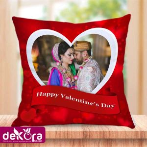 Customized Happy Valentine's Day Photo Pillow