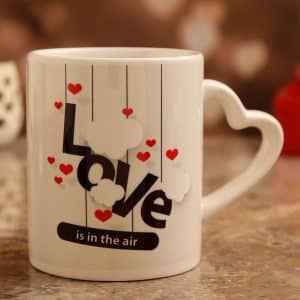 Love is in the Air Heart Handle Mug