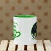 personalized mug with green handle 3
