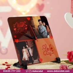 Personalized Lovely Table Clock; Personalized Lovely Table Clock; Personalized Lovely Table Clock; Customize lovely table clock price in bangladesh; Customize table clock price in bangladesh; table Clock; Table clock price in bd; Couple picture customize table clock; photo table clock price in bd; dekora;