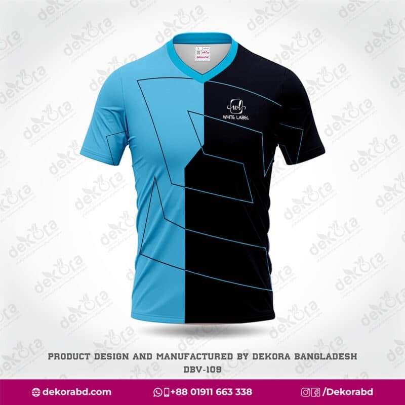 Blue Black Theme Hockey Jersey - Dekora Bangladesh
