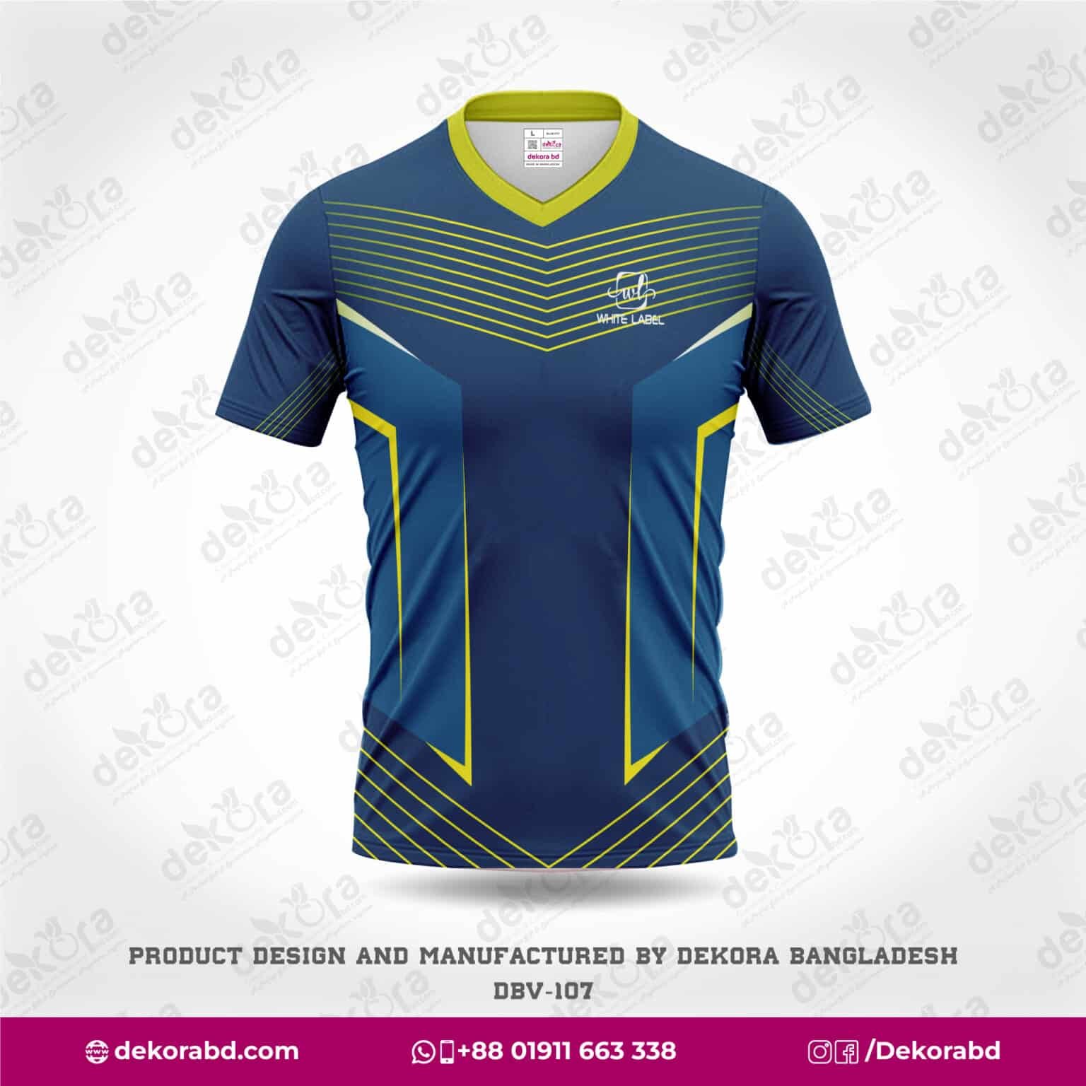 Blue Black Theme Hockey Jersey - Dekora Bangladesh