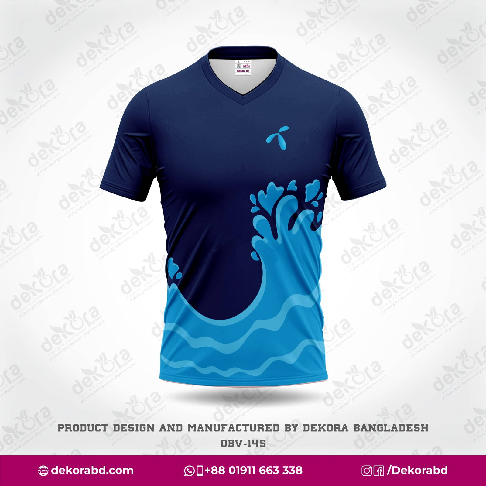 Custom V-neck Jersey Printing, Sports Jersey Manufacturer in India
